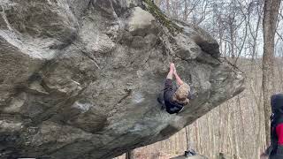 Video thumbnail of Left Into Center 45, V6_7. Blowing Rock