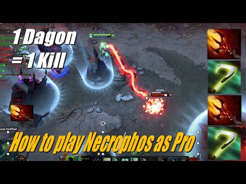 [4K] How to play Necrophos as Pro - Dota 2 Gameplay - Learning with Playing