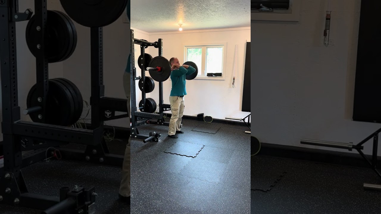 1. Barbell Hang Clean (Side View)