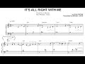 Brad Mehldau - It's All Right With Me (Solo Piano) - Transcription