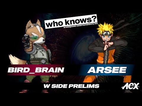 Bird_Brain (Fox) vs Arsee (Naruto) - W Side Prelims - who knows?