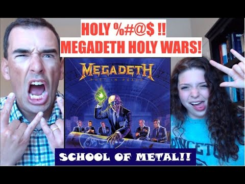 RAP TEEN & METAL DAD's REACTION to MEGADETH - HOLY WARS! (SCHOOL OF METAL!!!)