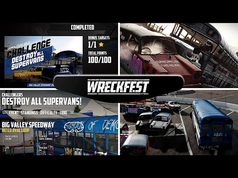 Wreckfest | Career Mode | Challengers | DESTROY ALL SUPERVANS