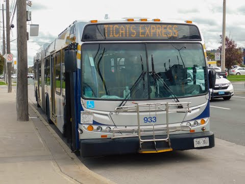 Hamilton Street Railway 2009 New Flyer DE60LFR 933 on route Eastgate Square Tiger-Cats Shuttle