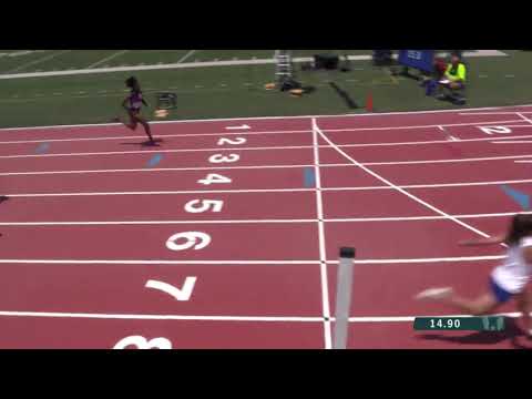 100m hurdles prelims heat 2 13-14 girls - 2019 USATF National Youth Outdoor Championships