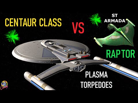 USS Centaur VS ST Armada Romulan Raptor - Both Ways - Star Trek Starship Battles