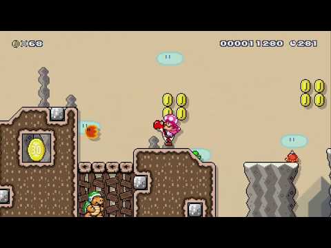 [SDW2] 4-2 Prickly Pair Pass by Pinktops - Super Mario Maker 2 - No Commentary 1bx