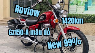 Minh Hiếu Motor Review xe GZ150-A màu đỏ 1400km alo 0987722950