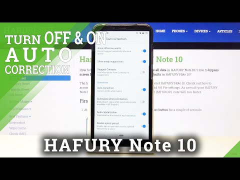 How to Turn On Autocorrection in HAFURY Note 10 – Adjust Autocorrect
