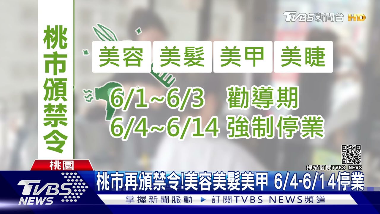 桃市再頒禁令！美容美髮美甲　6/4至6/14停業