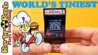 🕹️ Worlds Smallest Tiny Arcade BurgerTime Unboxing and Gameplay 🕹️