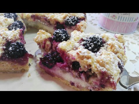 Crostata sbriciolata di ricotta e more