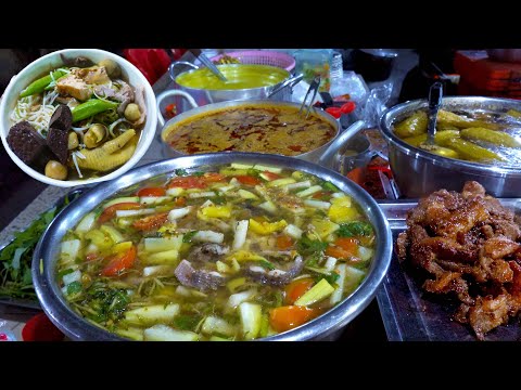 Breakfast For Sales @ PC Market - Rice Noodle Soup, Cambodian Soup, Fried Foods, And More