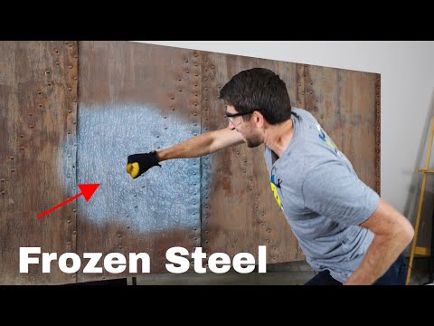 YouTuber Tries His Best To Punch A Hole Through Solid Steel Using Liquid Nitrogen