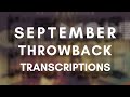 September Throwback Transcriptions