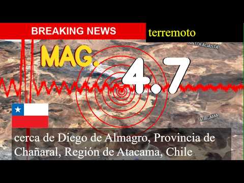 😱🚨 Terremoto Hoy: ¡Justo Ahora! Magnitud 4,7 Cerca De Diego De Almagro, Provincia De Chañaral, Regió