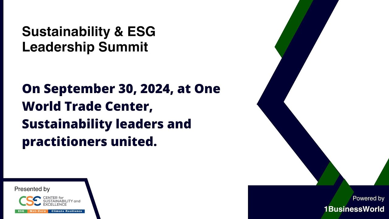 CSE Sustainability & ESG Leadership Summit 2024