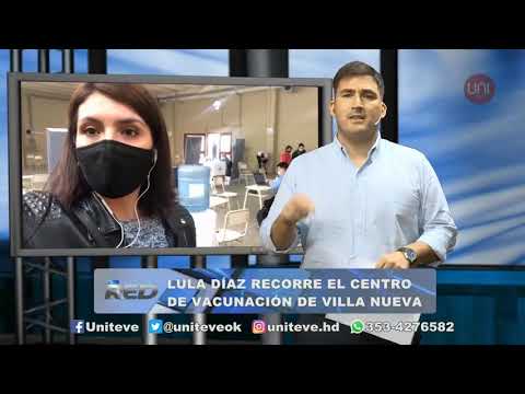 Lula Díaz recorre el centro de vacunación de Villa Nueva