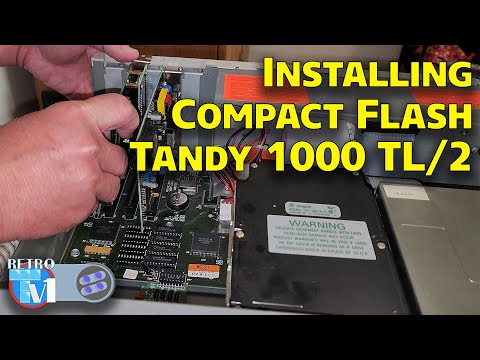 Installing a Compact Flash Drive on my Tandy 1000 TL/2 - My First Computer!