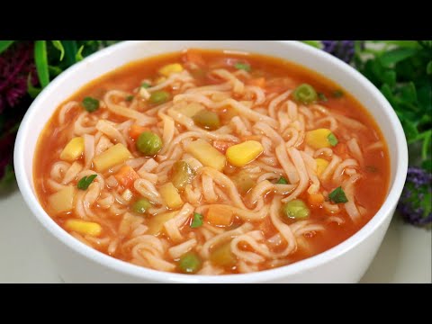 Maggi Noodle Soup Recipe | Veggie Maggi Soup Noodles | Soupy Masala Maggi