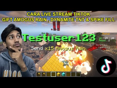 SHOCKING! Cara live streams TikTok Minecraft Bedrock - Gift, Amogus, Rain, Dynamite, TNT & Spike!