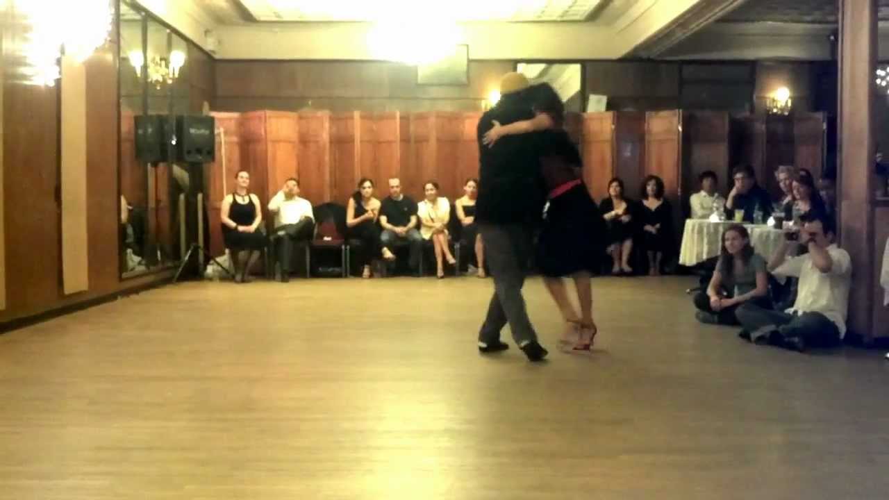 Yari Helfeld and Arturo Gaskins dance tango