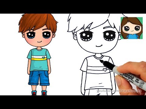 How to draw a cute boy easy