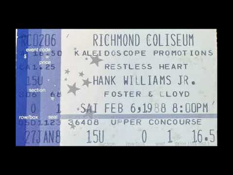 Hank Williams Jr - Richmond Coliseum - February 6th, 1988