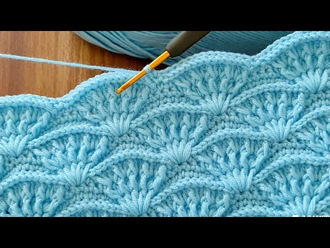Wow, how to make a Super Easy 3D eye-catching Crochet baby blanket knitting pattern?