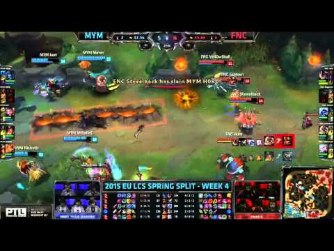 [Highlights] MeetYourMakers vs Fnatic EU LCS Spring 2015 W4D1   MYM vs FNC