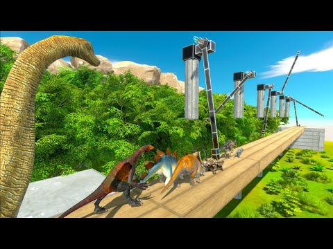 OBSTACLE COURSE Deadly Bridge - Animal Revolt Battle Simulator