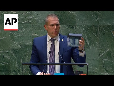 Israeli envoy shreds copy of UN Charter, denounces resolution granting Palestine new rights