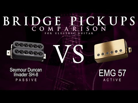 Seymour Duncan INVADER SH-8 vs EMG 57 - Bridge Guitar Pickup Comparison Tone Demo