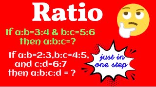 Download Lagu Ratio: If a:b=3:4 u0026 b:c=5:6 then a:b:c= If a:b=2:3, b:c=4:5, c:d=6:7 then a:b:c:d= Thumbnail