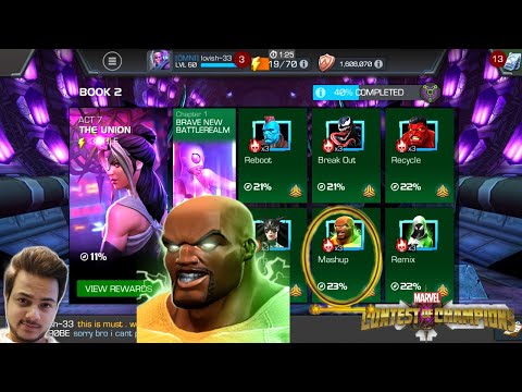 ACT 7.1.5 (MASHUP) ELECTRO LUKE BOSS FIGHT | MARVEL CONTEST OF CHAMPIONS GAMEPLAY IN HINDI |
