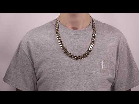 Bi5_26 - Solid 9ct Gold Classic Curb Chain - 15mm