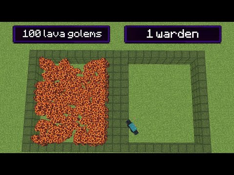 100 lava golems vs 1 warden but warden has all effects