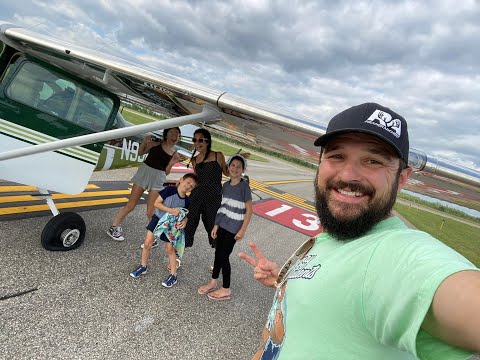Family of 5 cross-country flight in our Cessna 182, tire fell off on landing in Minnesota!
