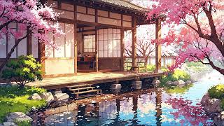 Cherry Blossom Garden at Dawn 🌸🌙 | Lofi for Meditation and Focus