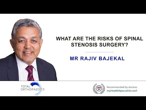 What are the risks of spinal stenosis surgery?
