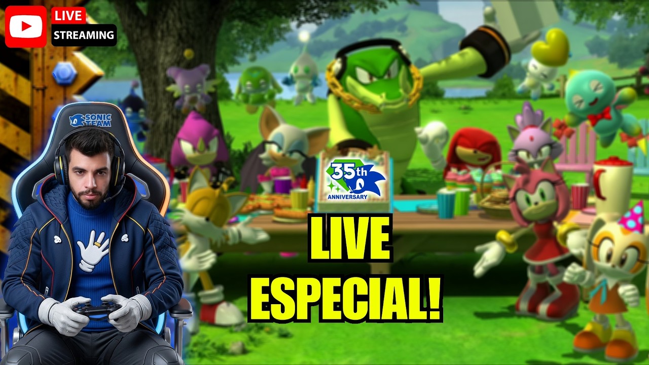 LIVE ESPECIAL: 35 ANOS DE SONIC! 🦔 Jogando os Clássicos do Mega Drive e outros classicos ao Vivo!