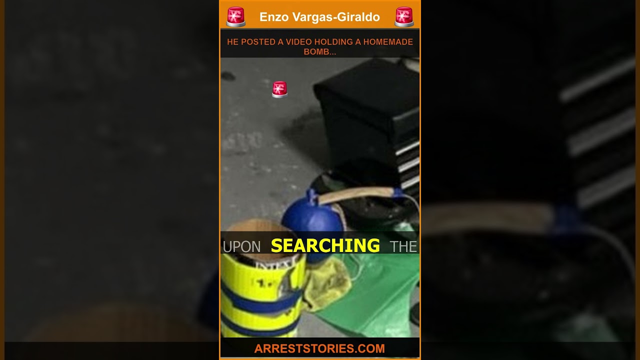 HE POSTED A VIDEO HOLDING A HOMEMADE BOMB...