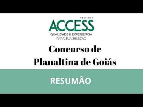 Resumão Concurso Planaltina de Goiás (Revisão de Véspera)