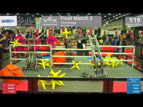 2017 VRC Tech Finals 2 - 5327C 8059Z 177V vs 2131X 185A 7232X - 23 to 21