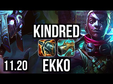 KINDRED vs EKKO (JUNGLE) | 67% winrate, 8/1/2, Legendary | KR Diamond | v11.20