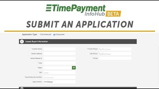 How to Submit an Application | TimePayment InfoHub Training