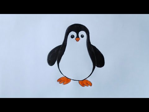 How to draw a penguin step by step / penguin drawing easy