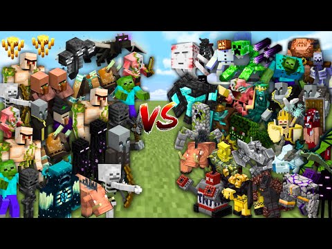 VANILLA MINECRAFT vs MODDED MINECRAFT in Minecraft Mob Battle