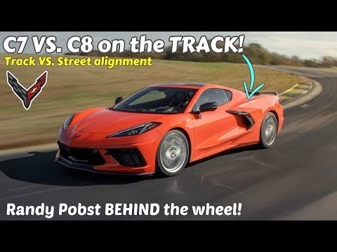 C8 Corvette STREET vs. TRACK alignment. Randy Pobst shows TRACK alignments MASSIVE improvement.