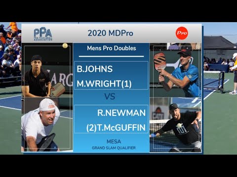 2020 PPA Mesa Qualifier MDPro winners brkt final Ben Johns/Matt Wright v Tyson McGuffin/Riley Newman